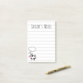 かわいいユーモア漫画の牛の乳房ポストイットノート ポストイット (デスク上)