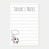 かわいいユーモア漫画の牛の乳房ポストイットノート ポストイット (正面)