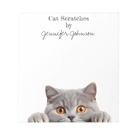 かわいいユーモア猫ノート ノートパッド (正面)