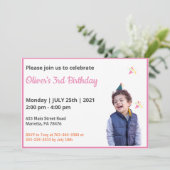 かわいいユーモア | 子供の写真 誕生日 招待状 (スタンド正面)