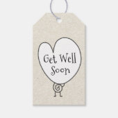 かわいいユーモア 明るい キャラクター 早期回復 ギフトタグ (正面)