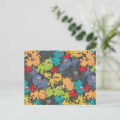 かわいいユーモラスなモンスター ポストカード (スタンド正面)