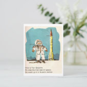 かわいいユーリ・ガガリン葉書 ポストカード (スタンド正面)