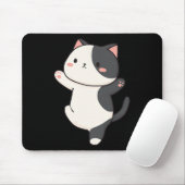 かわいいヨガの猫のイラスト マウスパッド (マウス)