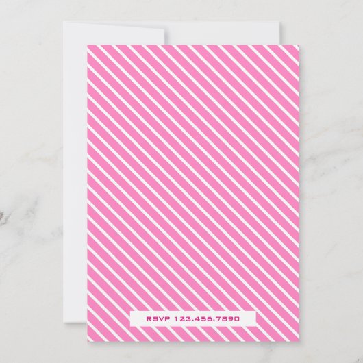 かわいいヨガガガールバースデーパーティー 招待状 (裏面)