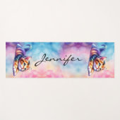 かわいいヨガキティ猫好きヨガマット ヨガマット (正面(横))