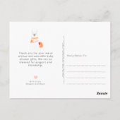 かわいいヨガラマのベビーシャワーありがとう ポストカード (裏面)