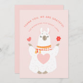 かわいいヨガラマベビーシャワーサンキューカード サンキューカード (正面/裏面)