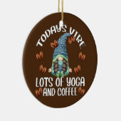 かわいいヨガ格言ガールトデイズヴィービーヨガの多く セラミックオーナメント (右)