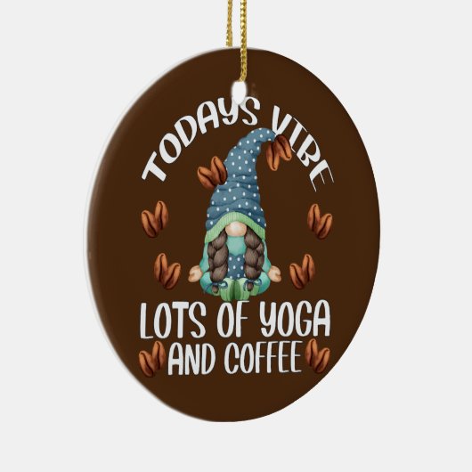かわいいヨガ格言ガールトデイズヴィービーヨガの多く セラミックオーナメント (右)