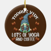 かわいいヨガ格言ガールトデイズヴィービーヨガの多く セラミックオーナメント (裏面)