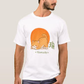 かわいいヨガ猫 - かわいい猫のナマステ 日本のヨガA Tシャツ (正面)