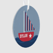 かわいいヨットの航海のな子供へ オーナメント (正面)