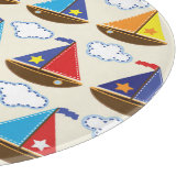 かわいいヨットパターン2 カッティングボード (角)