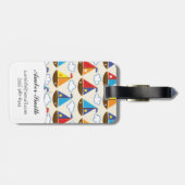 かわいいヨットパターン2 ラゲッジタグ (裏面横)