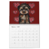 かわいいヨーキープー カレンダー (2月 2027)