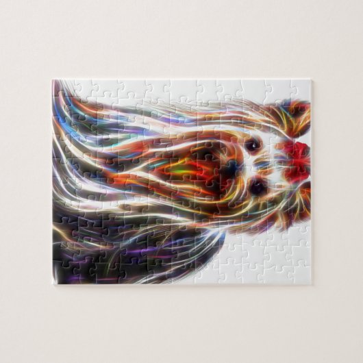 かわいいヨークシャのヨークシャーテリアテリア ジグソーパズル (横)