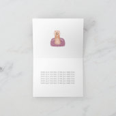 かわいいヨークシャテリアの誕生日 ノートカード (内部)