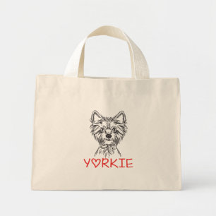 かわいいヨークシャテリア ヨークシャーテリア 犬好き ミニトートバッグ