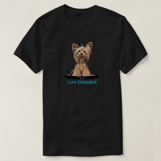 かわいいヨークシャテリア Tシャツ (デザイン正面)