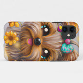 かわいいヨークシャーテリアかわいい子犬 Case-Mate iPhoneケース (裏面(横))