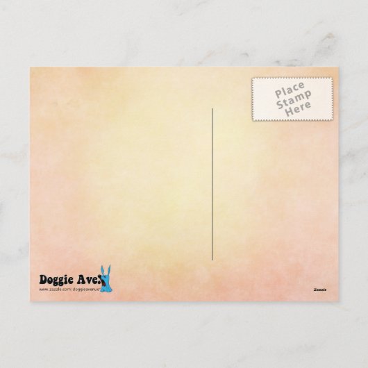 かわいいヨークシャーテリアのバレンタイン シーズンポストカード (裏面)