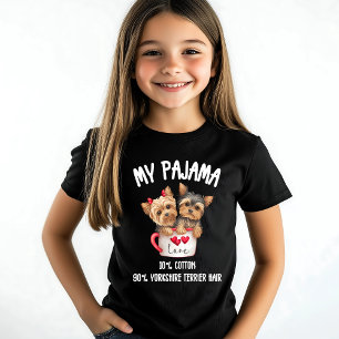 かわいいヨークシャーテリアのパジャマ好き Tシャツ