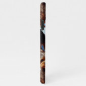 かわいいヨークシャーテリアエンチャントウィンタースノーガーデンスケッチ iPhoneケース (右側)