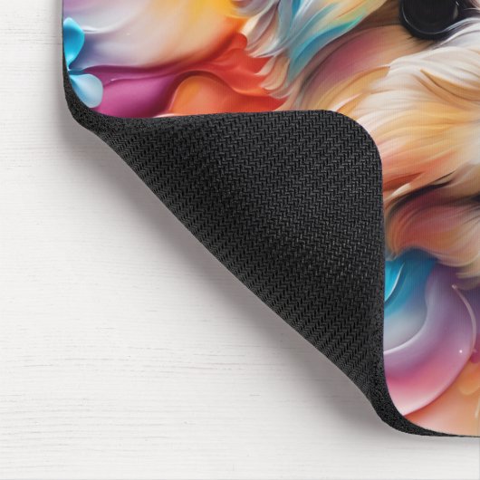 かわいいヨークシャーテリアカラフルマウスパッド マウスパッド (コーナー)