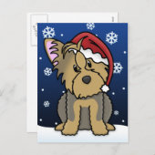 かわいいヨークシャーテリアクリスマスポストカード シーズンポストカード (正面/裏面)