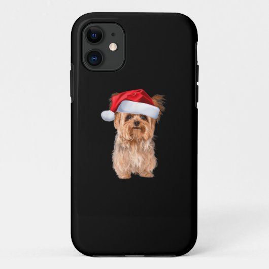 かわいいヨークシャーテリアサンタパピークリスマス Case-Mate iPhoneケース (裏面)