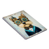 かわいいヨークシャーテリアドッグインゴーグルK3ノベルティ ノートブック (右側)