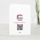 かわいいヨークシャーテリアドッグクリスマスカード シーズンカード (裏面)