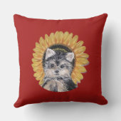 かわいいヨークシャーテリアドッグ クッション (裏面)