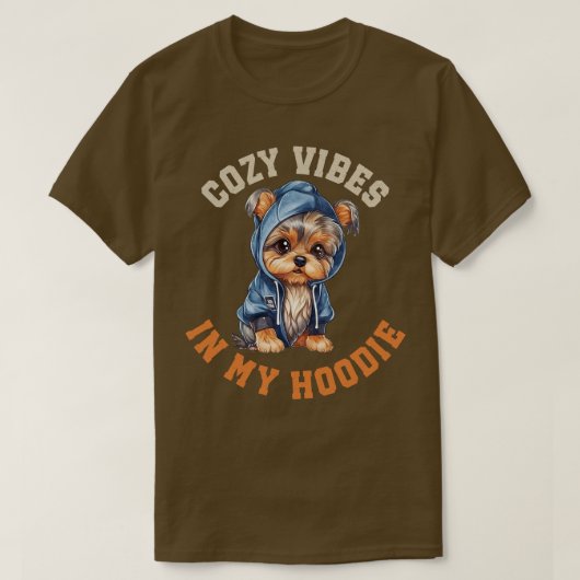かわいいヨークシャーテリアドッグ Tシャツ (デザイン正面)