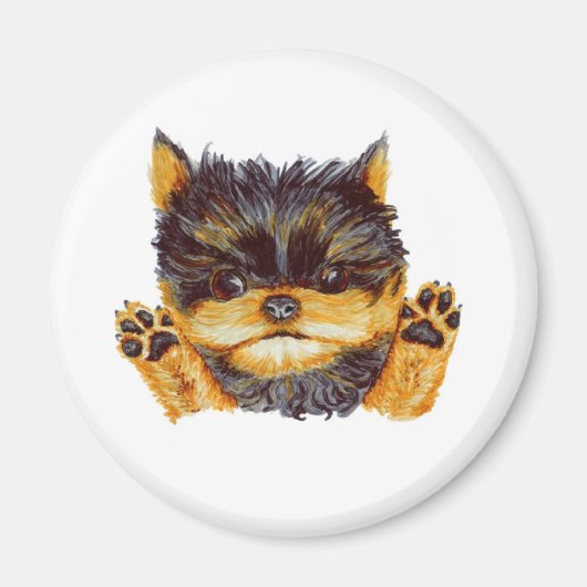 かわいいヨークシャーテリアパピー マグネット (正面)