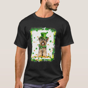 かわいいヨークシャーテリアードッグSt patricks dayアイルランドS Tシャツ
