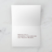 かわいいヨークシャーテリア感謝祭グリーティングカード シーズンカード (内部)