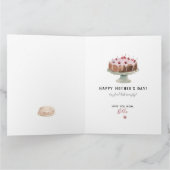 かわいいヨークシャーテリア水彩名前をカスタムする母の日 カード (内部)