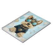 かわいいヨークシャーテリア犬、ホットエアバルーンK4ノベルティ ノートブック (左側)