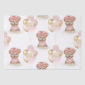 かわいいヨークシャーテリア2かわいいバルーン誕生日パーティー 薄葉紙 (正面)