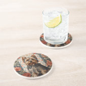 かわいいヨークシャーテリア | Yorkshire Terrierポートレート コースター (側面)