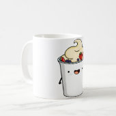 かわいいヨーグルトカップ コーヒーマグカップ (正面左)