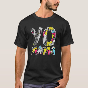かわいいヨーママレトロおもしろい1990SスローバックヒップホップP Tシャツ