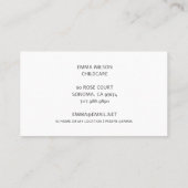 かわいいライオンかわいい子の託児名刺 名刺 (裏面)