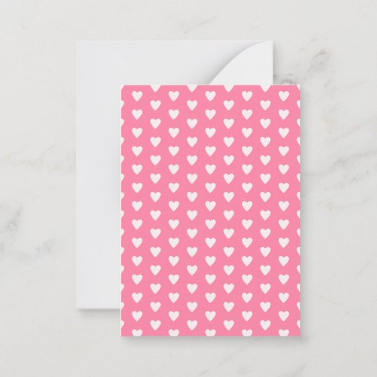 かわいいライオンがあなたに夢中！ 子供向け教室バレンタイン ノートカード (裏面)