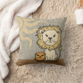 かわいいライオンとフクロウの装飾用クッションfor Boy or Girl クッション (ブランケット)