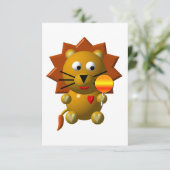 かわいいライオンと棒つきキャンデー 招待状 (スタンド正面)