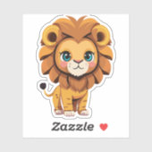 かわいいライオンのキャラクター シール (シート)