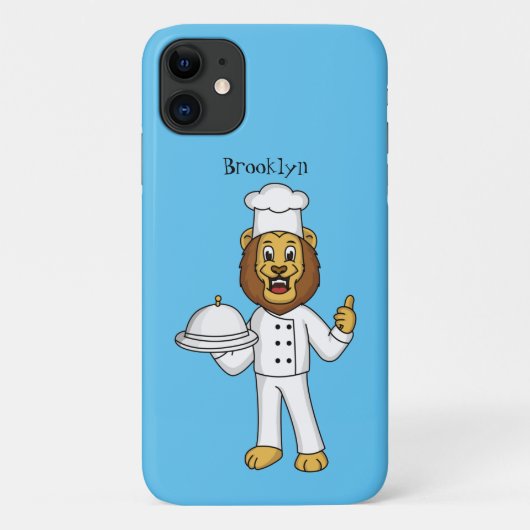 かわいいライオンのシェフのイラスト Case-Mate iPhoneケース (裏面)